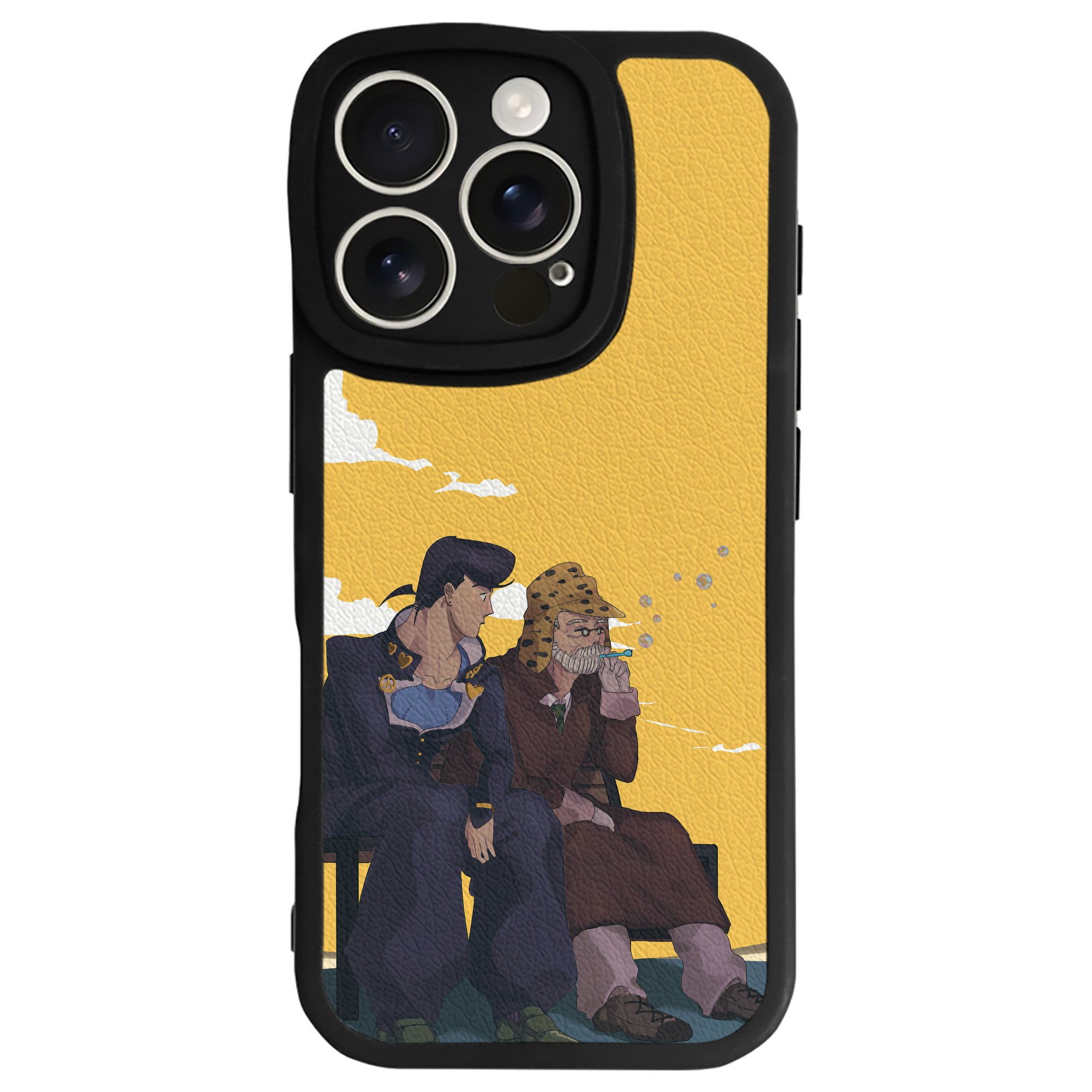 （画像用） ジョジョの奇妙な冒険 JoJo's Bizarre Adventure 【iPhone 16シリーズ対応】シリコンスマホケース（レザー調） 材質：シリコン